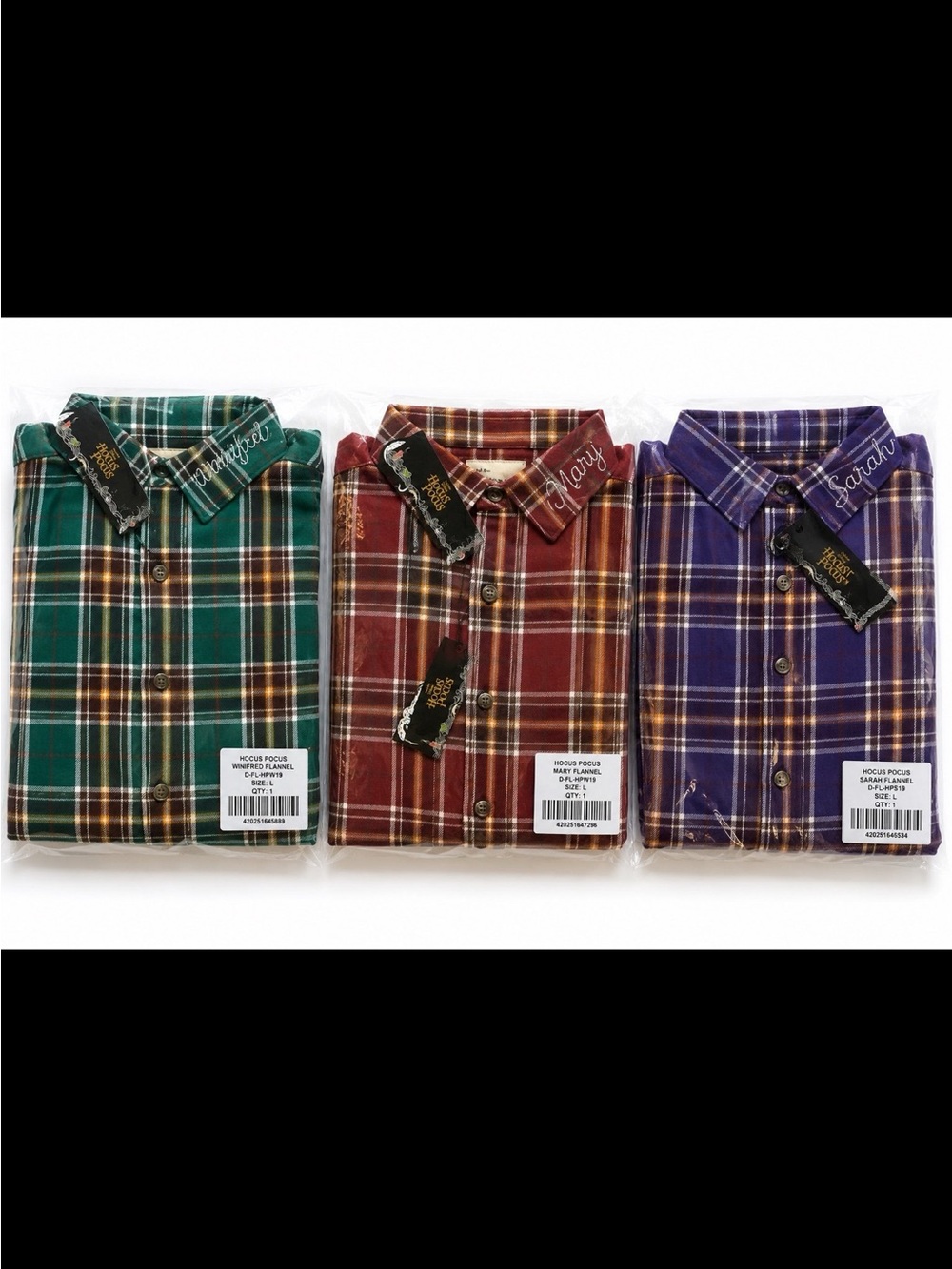 Cakeworthy Hocus Pocus Sanderson Sisters Flannel Bundle NWT Large Rare Set